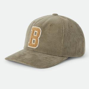 BRIXTON KEPS - BIG B ADJUSTABLE HAT - DARK OLIVE CORDUROY