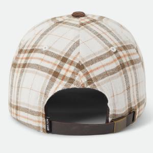 BRIXTON KEPS - BIG B ADJUSTABLE HAT -WHITCAP PLAID/BROWN CORDUROY 2 thumbnail