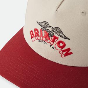 BRIXTON KEPS - BRIXTON BANNER SNAPBACK - WHITE/DARK BRICK 3 thumbnail