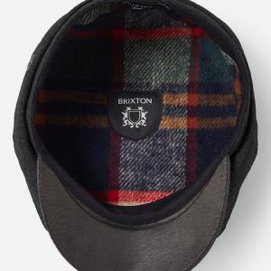 BRIXTON KEPS - BRODD BAGGY FLANNEL SNAP CAP BLACK DENIM/BLACK 4 thumbnail