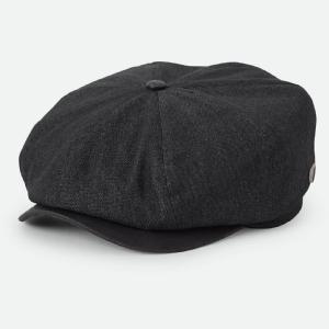 BRIXTON KEPS - BRODD BAGGY FLANNEL SNAP CAP BLACK DENIM/BLACK