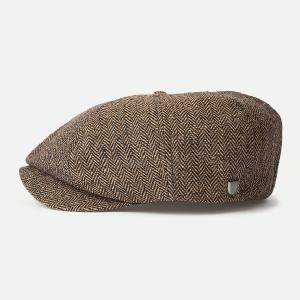 BRIXTON KEPS - BROOD NEWBOYS CAP - BRUN/KHAKI 3 thumbnail