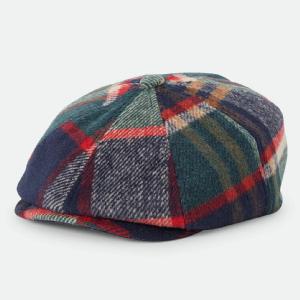 BRIXTON KEPS - BROOD NEWBOYS CAP - Navy/Green/Red/Cream