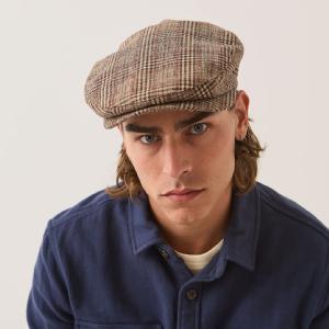 BRIXTON KEPS - CENTURY BARREL SNAP CAP BROWN/TAN/RED PLAID