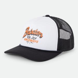 BRIXTON KEPS - CLEMONT TRUCKER HAT - BLACK/WHITE