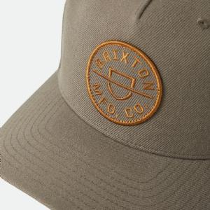 BRIXTON KEPS - CREST C MP SNAPBACK - DARK OLIVE/CARAMEL 3 thumbnail