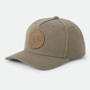BRIXTON KEPS - CREST C MP SNAPBACK - DARK OLIVE/CARAMEL