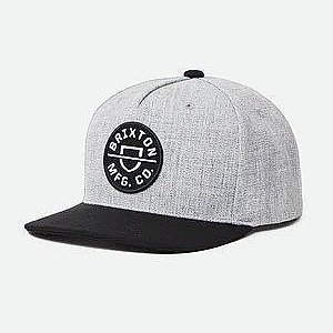 BRIXTON KEPS - CREST C MP SNAPBACK - HEATER GREY7BLACK
