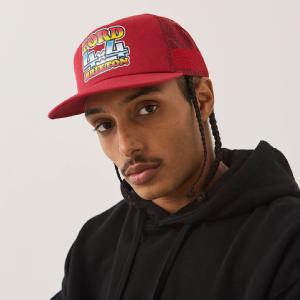 BRIXTON KEPS - FORD 4X4 CHROME TRUCKER HAT RED 2 thumbnail