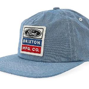 BRIXTON KEPS - FORD SERVICE DEPT SNAPBACK BLUE CAMBREY A-FRAME
