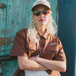 BRIXTON KEPS - FORGET THE COWBOY NP MP SNAPBACK CHOCOLATE/OFFWHITE 3 thumbnail