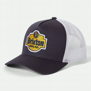 BRIXTON KEPS - GENUINE OLTY C NP MP TRUCKER HAT - MOOD INDIGO7/WHITE