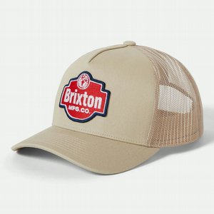 BRIXTON KEPS - GENUINE OLTY C NP MP TRUCKER HAT - SAND/SAND