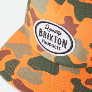 BRIXTON KEPS - HENRY MP TRUCKER HAT ORANGE DUCKCAMORANGE 3 thumbnail