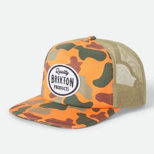 BRIXTON KEPS - HENRY MP TRUCKER HAT ORANGE DUCKCAMORANGE