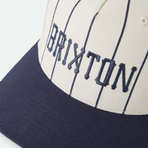 BRIXTON KEPS - HOMERUN SNAPBACK - OFF WHITE/NAVY 3 thumbnail