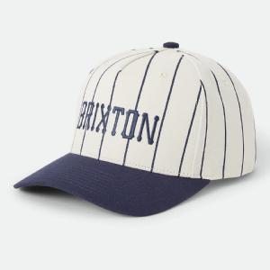 BRIXTON KEPS - HOMERUN SNAPBACK - OFF WHITE/NAVY