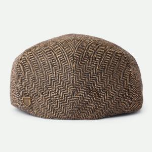 BRIXTON KEPS - HOOLIGAN FLAT CAP BROWN/KHAKI 2 thumbnail