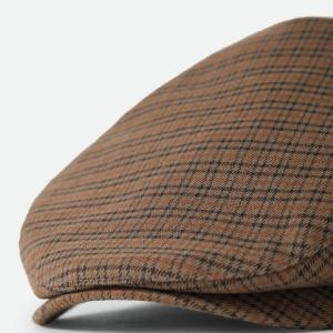 BRIXTON KEPS - HOOLIGAN LW FLAT CAP GREY/BROWN/GOLD 4 thumbnail