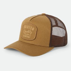 BRIXTON KEPS - HUBAL C MP TRUCKER HAT - DARK NAVY/CORDUROY