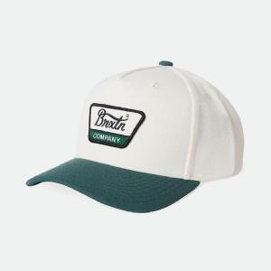 BRIXTON KEPS - LINWOOD C MP SNAPBACK -WHITE/GREEN