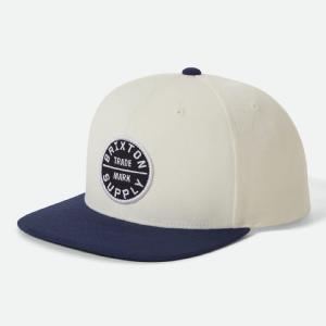 BRIXTON KEPS - OATH III TRUCKER HAT - OFFWHITE/BLUE