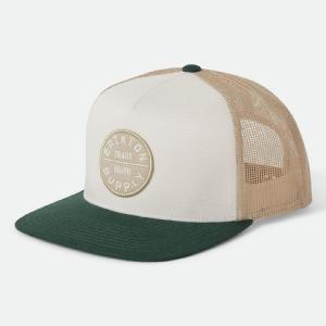 BRIXTON KEPS - OATH MP TRUCKER HAT - OFFWHITE/GREEN