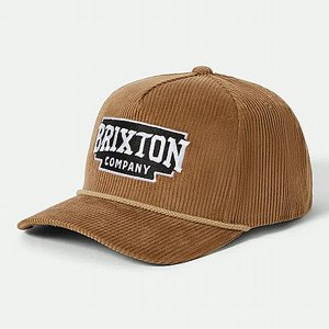 BRIXTON KEPS - PIERSON C NP SNAPBACK SAND CORDUROY