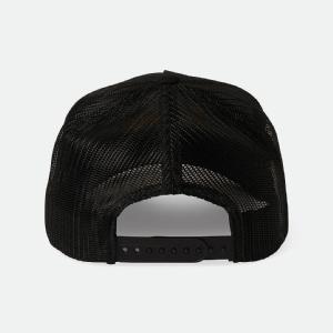BRIXTON KEPS - POSTAL C NP HP TRUCKER HAT - BLACK/BLACK 2 thumbnail