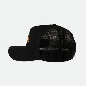 BRIXTON KEPS - POSTAL C NP HP TRUCKER HAT - BLACK/BLACK 3 thumbnail
