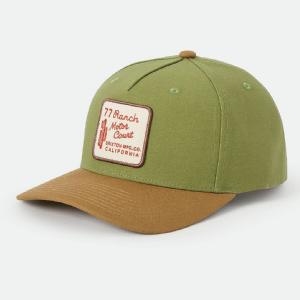 BRIXTON KEPS - RANCH MOTO COURT SNAPBACK - SUBLIME GREEN/DUSTED OCHRE