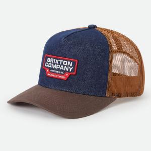 BRIXTON KEPS - REEVES TRUCKER HAT - DEMIN/CARAMEL