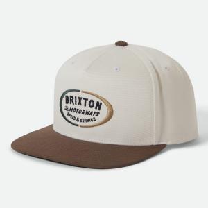 BRIXTON KEPS -RHETT MP SNAPBACK - OFFWHITE/BROWN
