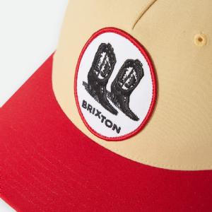 BRIXTON KEPS - TWO BOOTS C NP MP SNAPBACK YELLOW/RED 3 thumbnail