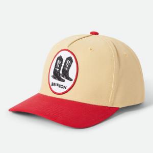 BRIXTON KEPS - TWO BOOTS C NP MP SNAPBACK YELLOW/RED