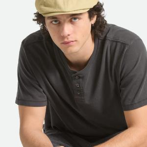 BRIXTON KEPS - UNISEX BROOD LW NEWSBOY CAP - WASHED KHAKI 4 thumbnail