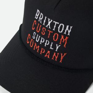 BRIXTON KEPS - WHEATON C NP HP TRUCKER HAT - BLACK/BLACK 3 thumbnail