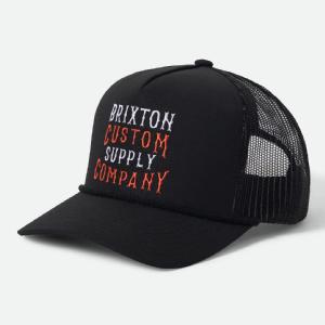 BRIXTON KEPS - WHEATON C NP HP TRUCKER HAT - BLACK/BLACK