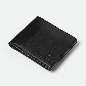 BRIXTON PLNBOK - TRADIONAL LEATHER WALLET BLACK