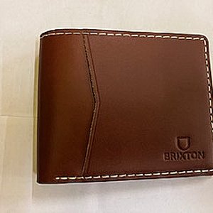 BRIXTON PLNBOK - TRADIONAL LEATHER WALLET BROWN