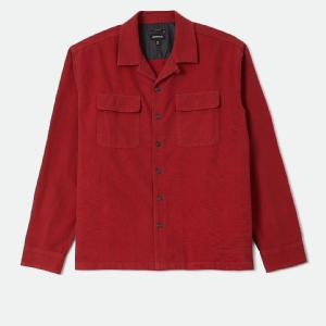 BRIXTON SKJORTA -CENTURY OVERSHIRT - RED/BLACK MICRO