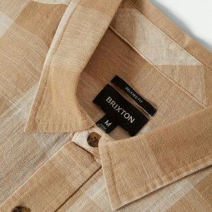 BRIXTON SKJORTA - CRU LINEN BLEND S/S WVN OFHSD 4 thumbnail