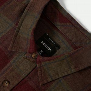 BRIXTON SKJORTA - CRU LINEN BLEND S/S WVN OLSPP 4 thumbnail