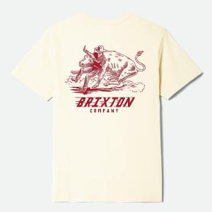 BRIXTON T-SHIRT - BULLDOGGER S/S - CREAM
