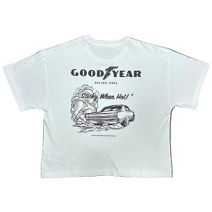 BRIXTON T-SHIRT - GOODYEAR BURNOUT BOXY CREW TEE OFFWHITE 2 thumbnail