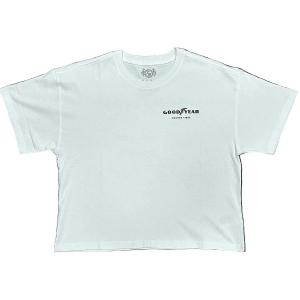 BRIXTON T-SHIRT - GOODYEAR BURNOUT BOXY CREW TEE OFFWHITE