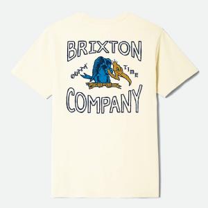 BRIXTON T-SHIRT - OUTTA S/S - CREAM