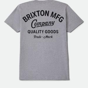 BRIXTON T-SHIRT - STRATON S/S -HEATHER GREY