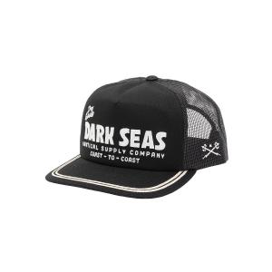 DARK SEAS CAP - NEWPORT- TRUCKER SNAPBACK BLACK
