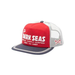 DARK SEAS CAP - NEWPORT- TRUCKER SNAPBACK RED/BLUE